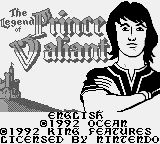 Legend of Prince Valiant Title Screen